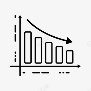 现代茶几递减条形图递减图表图标