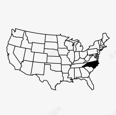 美国运动北卡罗来纳州东部州图标