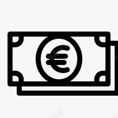 火焰欧元图标现金欧元货币图标