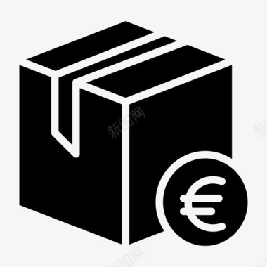 火焰欧元图标箱交货欧元图标