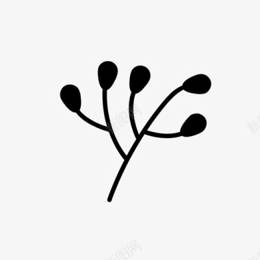 花草枝叶枝叶自然图标