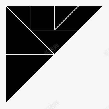 直角七巧板三角形拼图解题直角图标