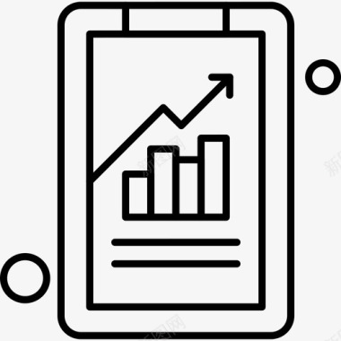 矢量数据分析图标图表条形图数据分析图标