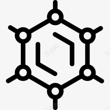 物理原子原子科学线图标