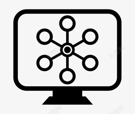 监控技术网络连接监控一起图标