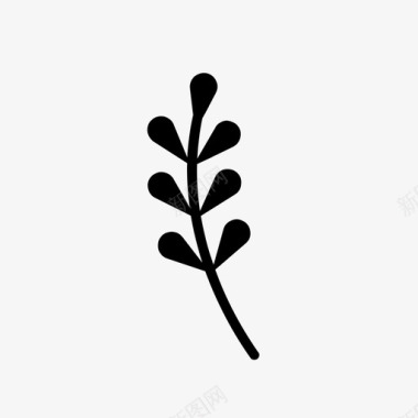 花草枝叶枝叶自然图标