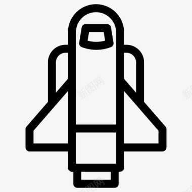 火箭升空航天飞机图标