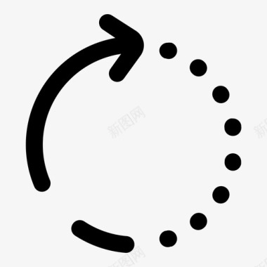 向左旋转旋转设计输入图标