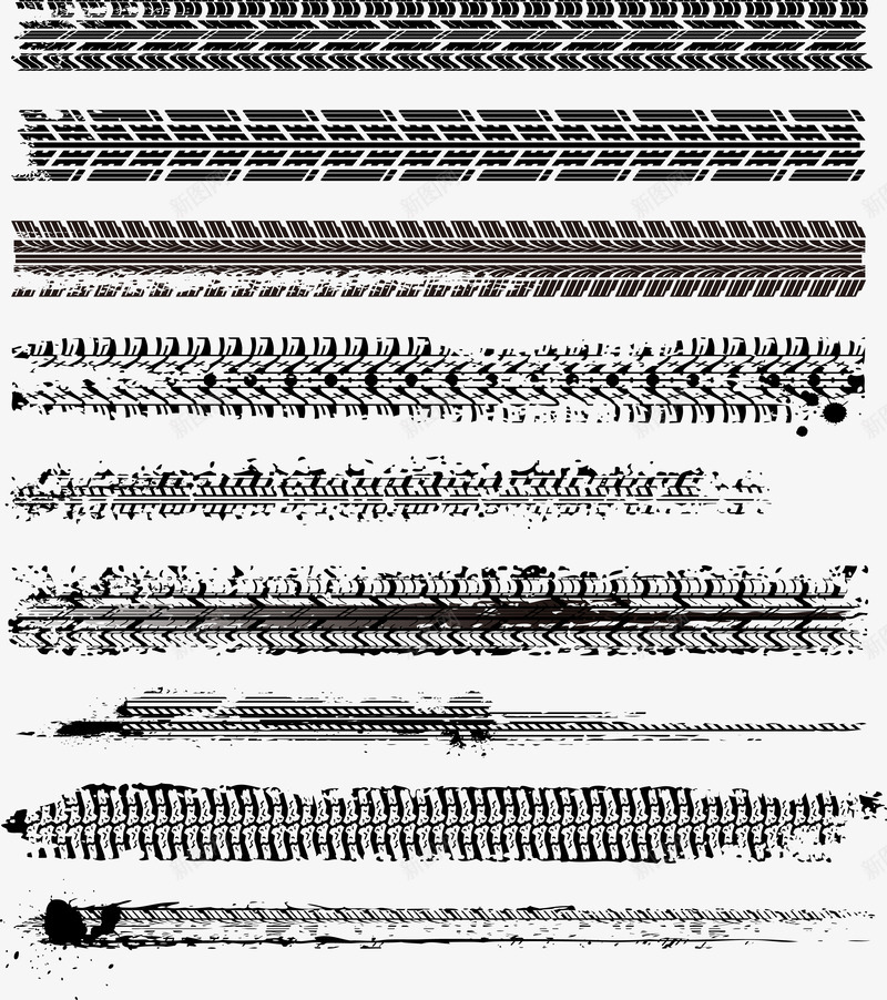 矢量轮胎痕迹png免抠素材_88icon https://88icon.com 矢量 轮胎 痕迹 车辙 线