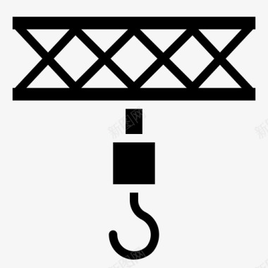 桅杆升降起重机建筑施工图标