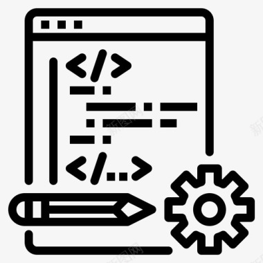 代码审查编码开发html图标