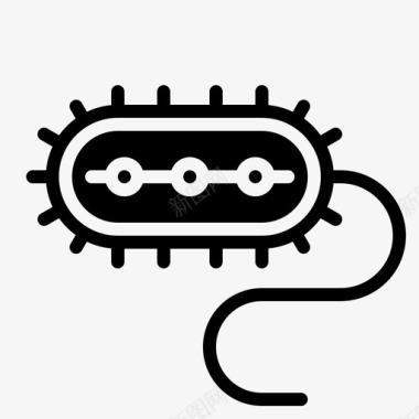 绿色病毒细胞细菌细胞冠状病毒图标