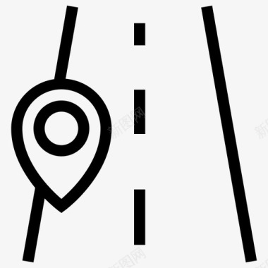 道路道路位置地图图标