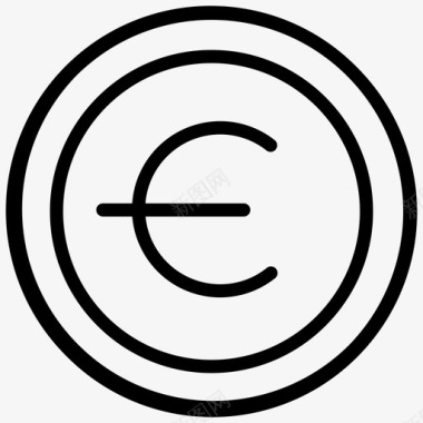 梦想基金欧元现金欧洲货币图标