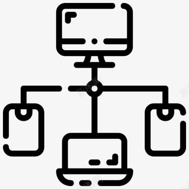 分布式能源站分布式数据大数据数据交换图标