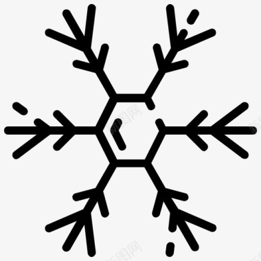 透明雪花雪花冰天气图标