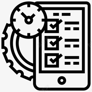 检查议程任命检查表图标