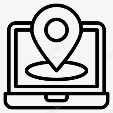 笔记本电脑登记旅游图标