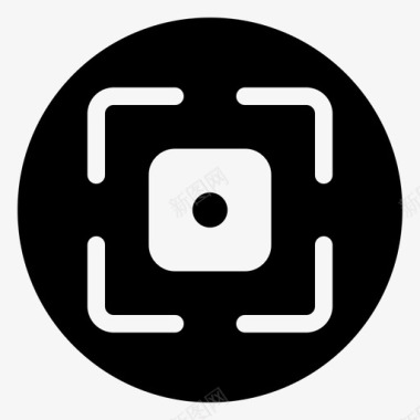 圆形火焰图标焦点对齐居中图标