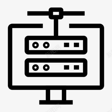 服务器在线服务器计算机数据库图标