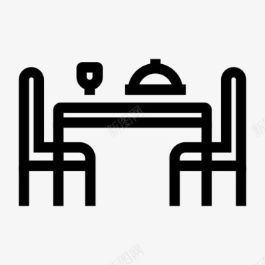 家具和家居餐桌椅子家具图标