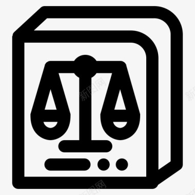 法律书法官法律和正义图标