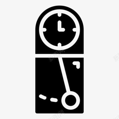 催眠钟摆钟家具时间图标
