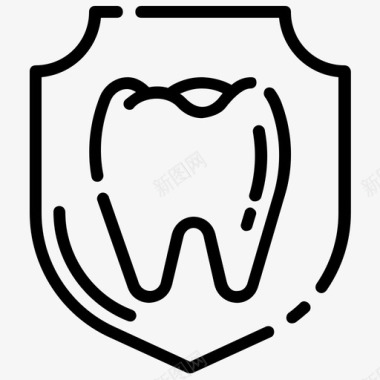牙齿保护牙科口腔医学图标