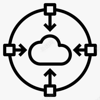 服务器云文件网络图标