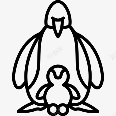 企鹅企鹅动物鸟类图标