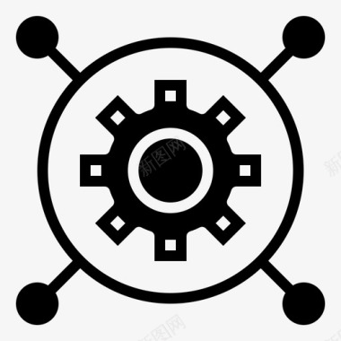 齿轮标志工程建筑齿轮图标
