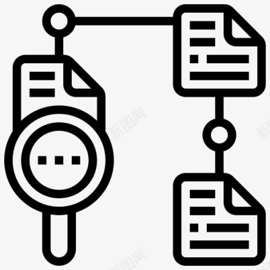 矢量数据分析图标分类检查文件图标