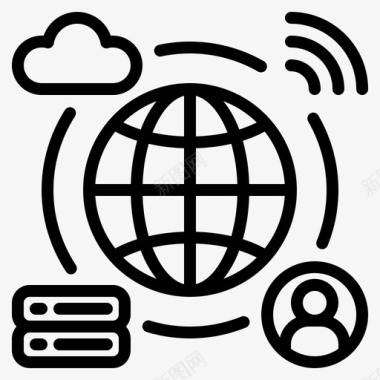 云服务器网络云服务器图标