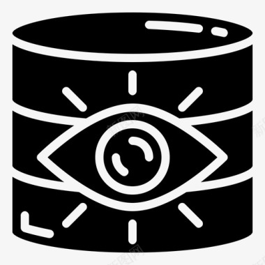 服务器数据视觉大数据眼睛图标