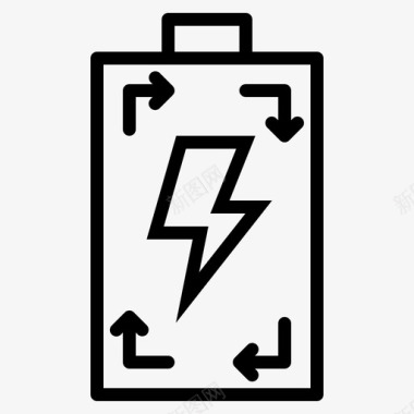 充电电池环保图标