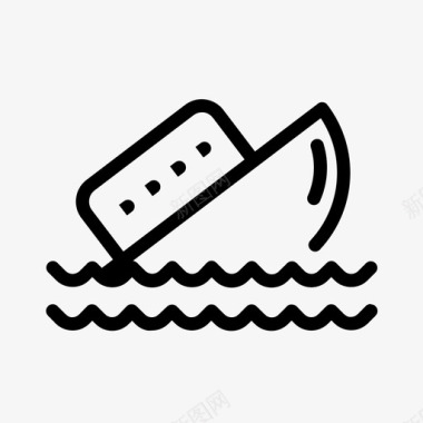 沉船沉船事故业务图标