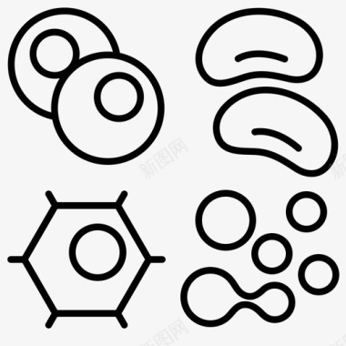 医疗保健细胞生物学人类图标