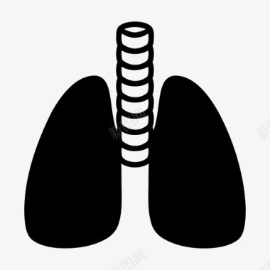 肺肺解剖学人肺图标