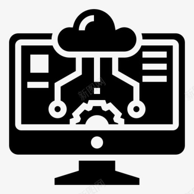 服务器数字计算机控制图标