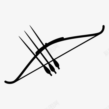 丘比特弓箭弓箭弓箭手打击图标