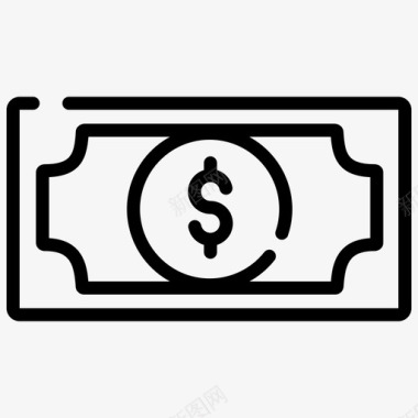 梦想基金美元纸币现金基金图标