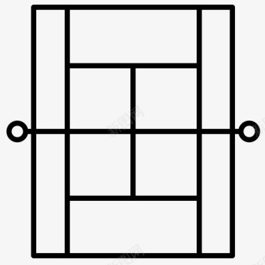 球场灯光网球场游戏体育图标