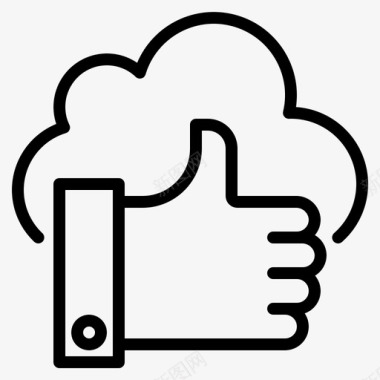 云服务器社交云网络服务器技术图标