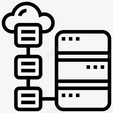 服务器备份云数据图标