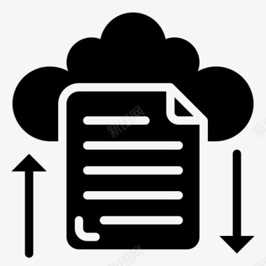 文件传输云文件传输数据文档图标