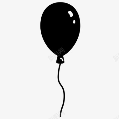 漂浮气球气球空气生日图标