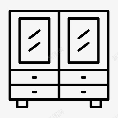 优质橱柜橱柜抽屉家具图标