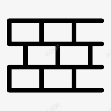 砖墙砖墙建筑商业图标