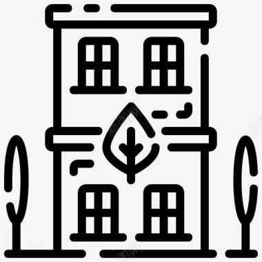 生态建筑绿色生态纲要图标