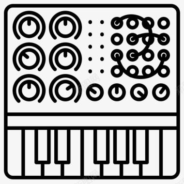 电子遥控器合成器模拟设备图标